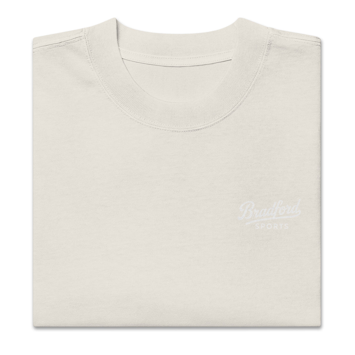 Icon Oversized Faded Tee in Bone — Bradford Sports, folded