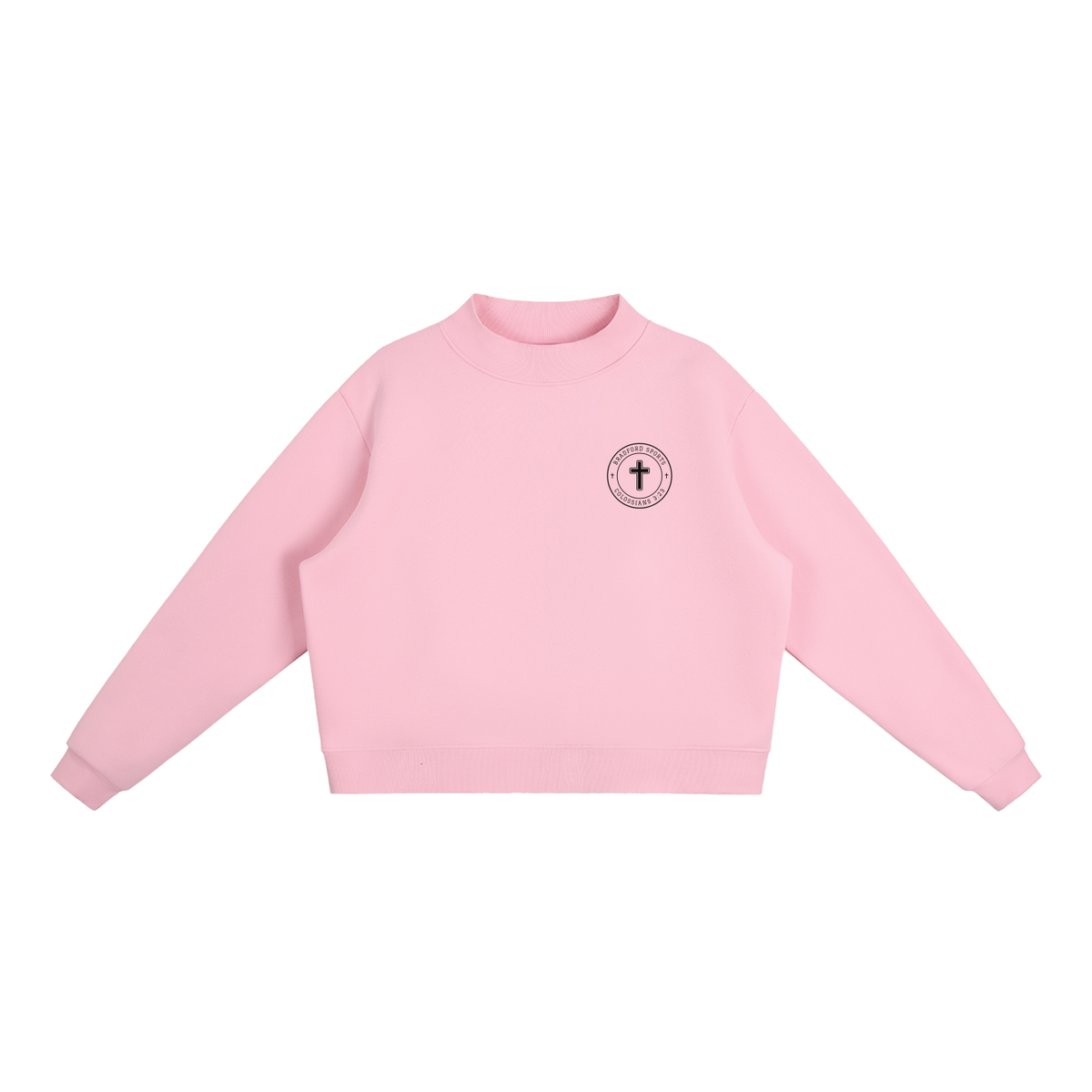 COLOSSIANS 3:23 WOMEN'S MOCK NECK | PINK