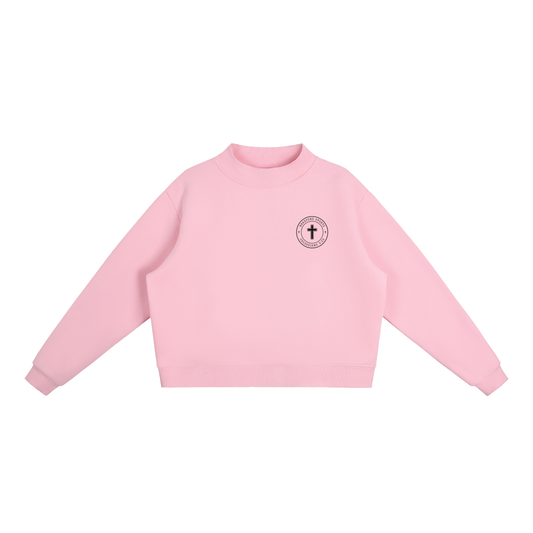 COLOSSIANS 3:23 WOMEN'S MOCK NECK | PINK