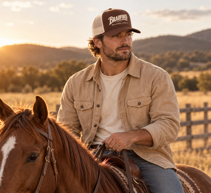 DUSTY TRAIL TRUCKER | TOBACCO & CREAM — PRE-ORDER