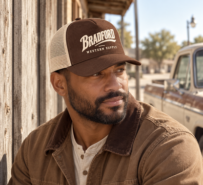 DUSTY TRAIL TRUCKER | TOBACCO & CREAM — PRE-ORDER