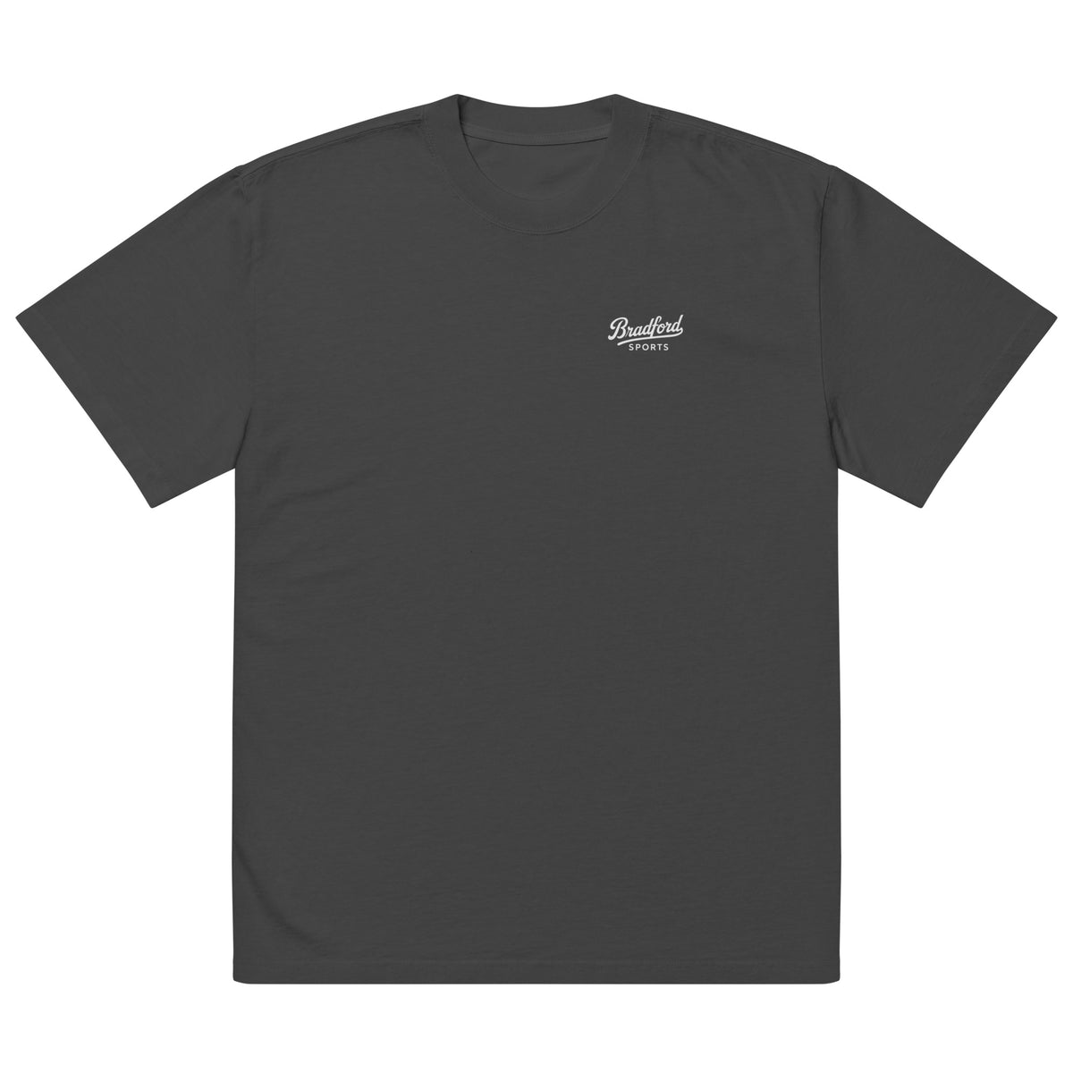 Icon Oversized Faded Tee in Black — Bradford Sports, front view