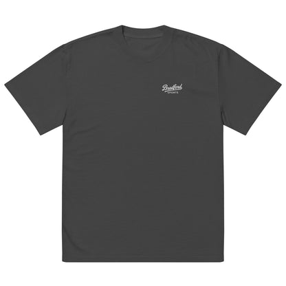 Icon Oversized Faded Tee in Black — Bradford Sports, front view