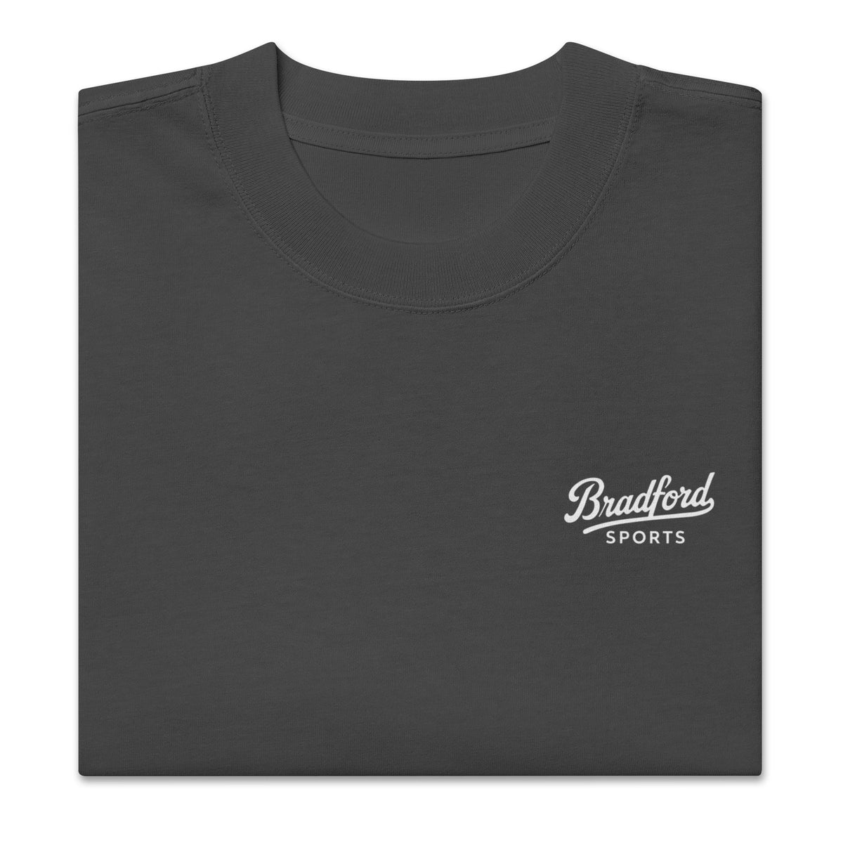 Icon Oversized Faded Tee in Black — Bradford Sports, folded