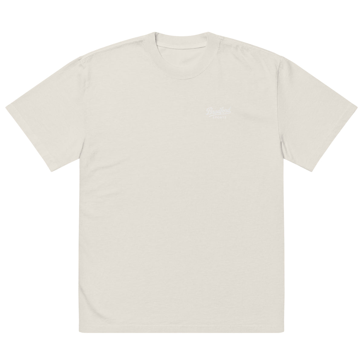 Icon Oversized Faded Tee in Bone — Bradford Sports, front view