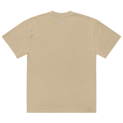 Icon Oversized Faded Tee in Khaki — Bradford Sports, back view