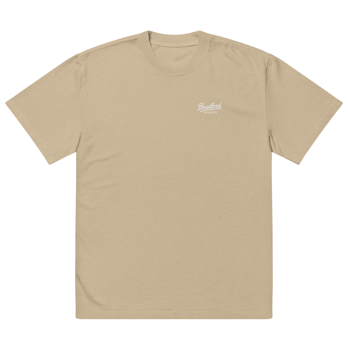 Icon Oversized Faded Tee in Khaki — Bradford Sports, front view