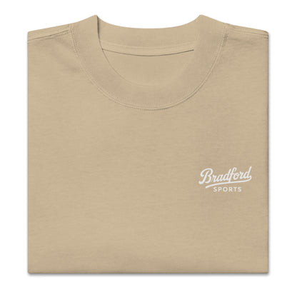 Icon Oversized Faded Tee in Khaki — Bradford Sports, folded
