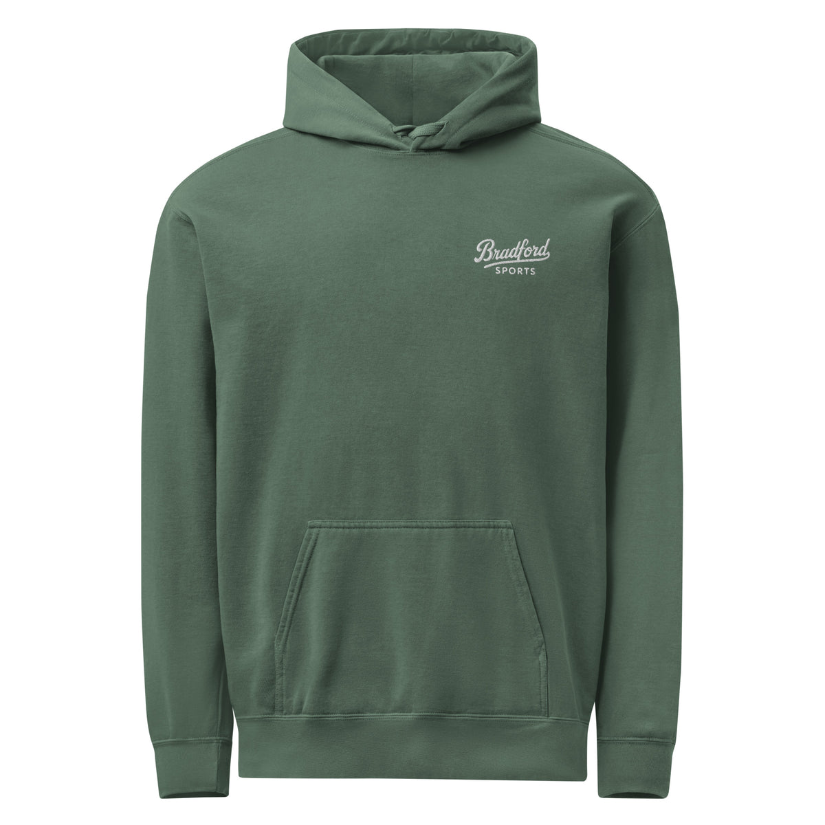 Icon Hoodie in Blue Spruce — Bradford Sports, front view
