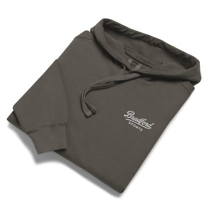 Icon Hoodie in Pepper — Bradford Sports, folded
