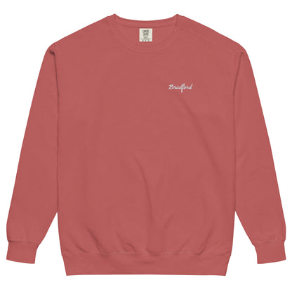 Essentials Crewneck in Crimson — Bradford Sports, front view