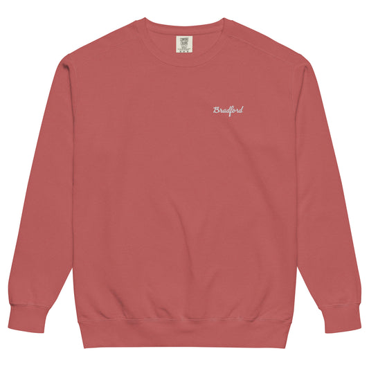 Essentials Crewneck in Crimson — Bradford Sports, front view