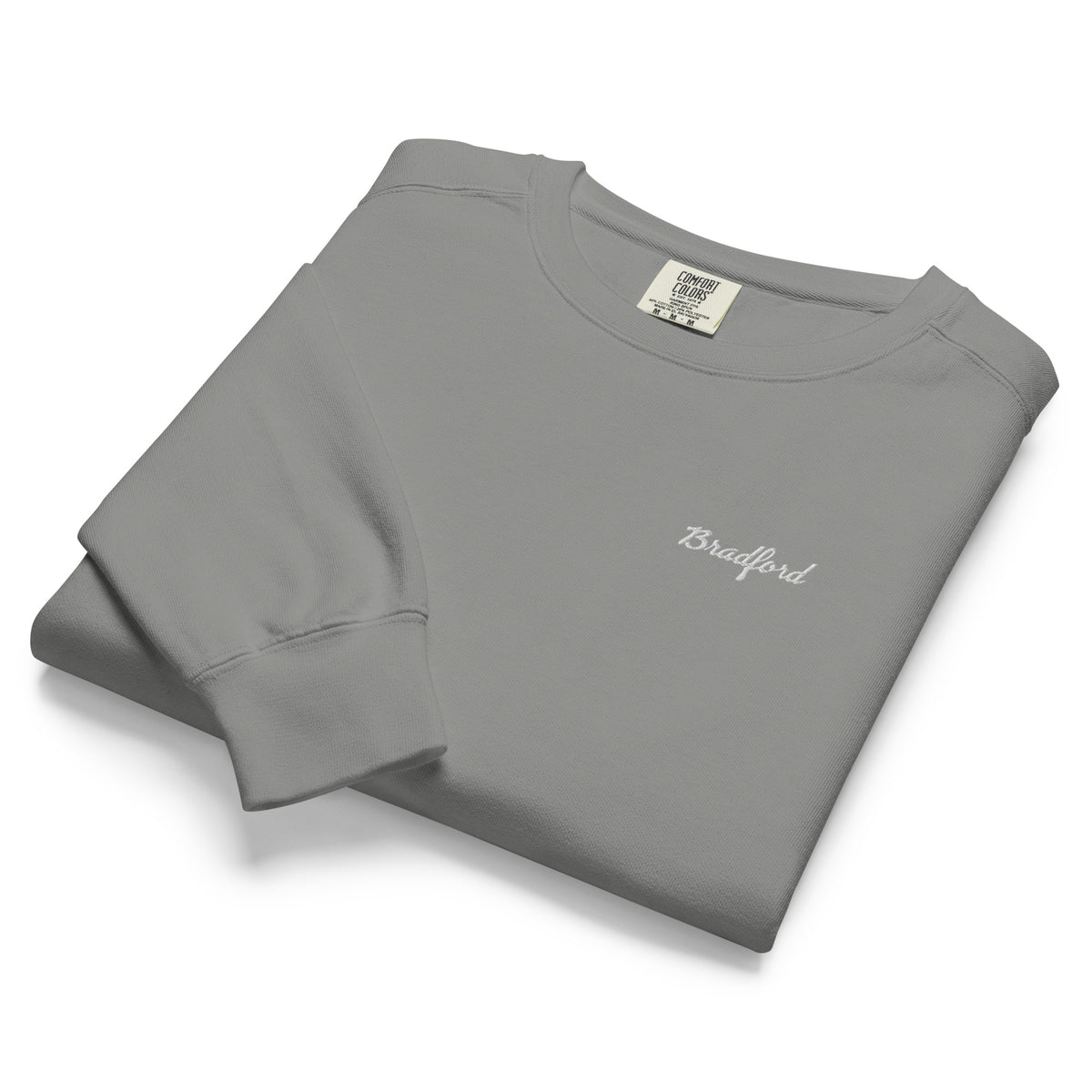 Essentials Crewneck in Grey — Bradford Sports, folded