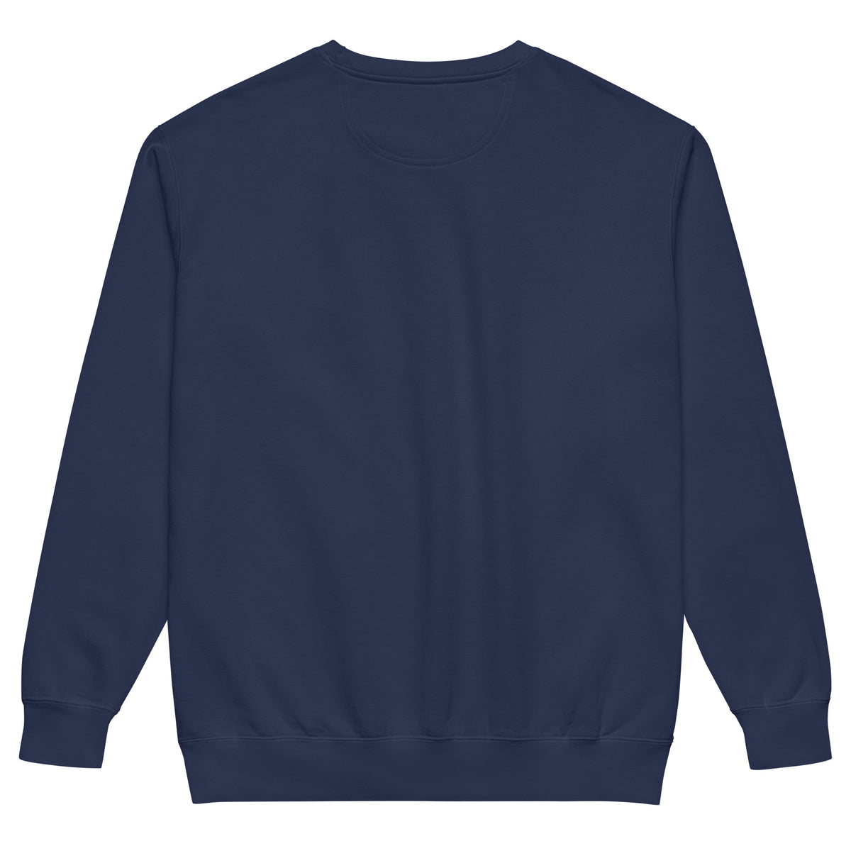 Essentials Crewneck in Navy Blue — Bradford Sports, back view